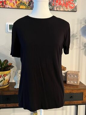 Nine West black soft spun shirt with relaxed fit